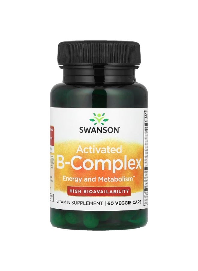 Swanson, Activated B-Complex, 60 Veggie Caps - Image 1